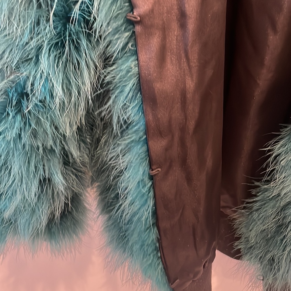 Green Feather Jacket Lined Jacket - image 5